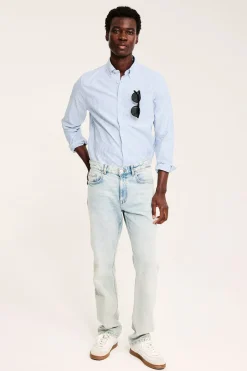 Randig oxfordskjorta regular fit