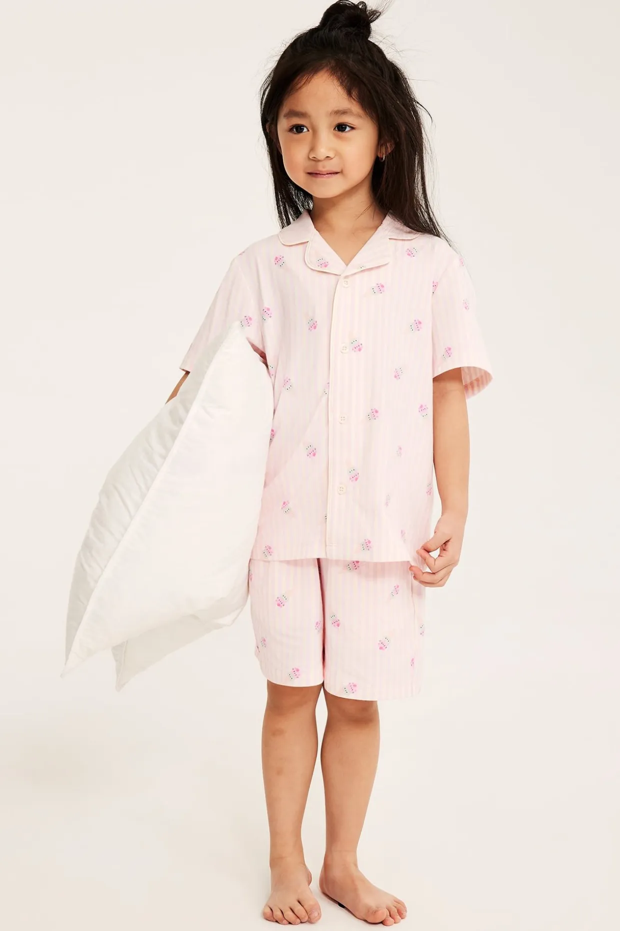 Randig pyjamas i bomull