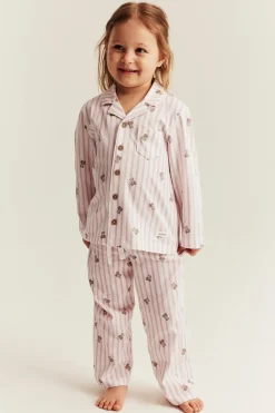 Randig pyjamas med nallebjörnar
