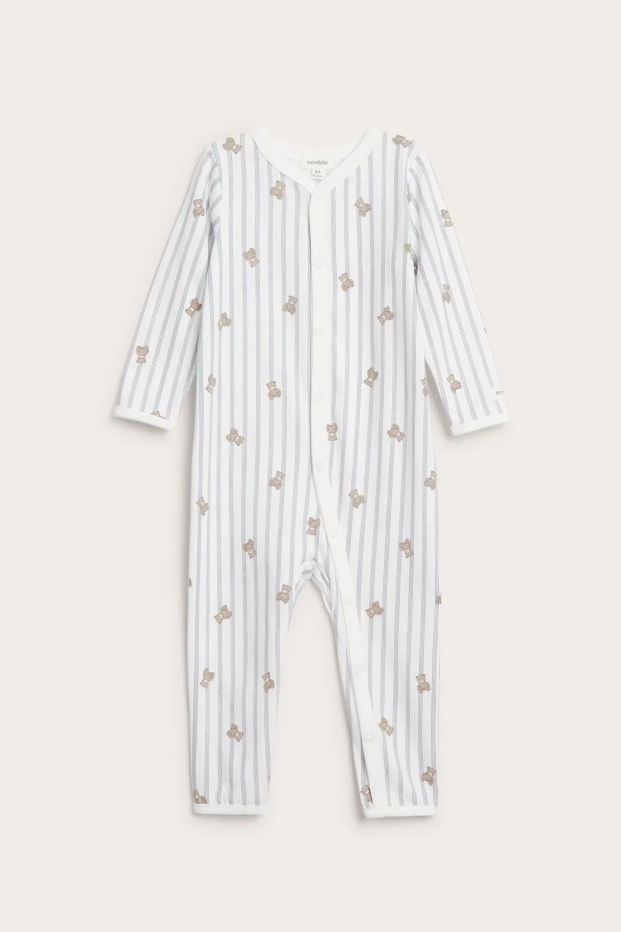 Randig pyjamas med nallebjörnar