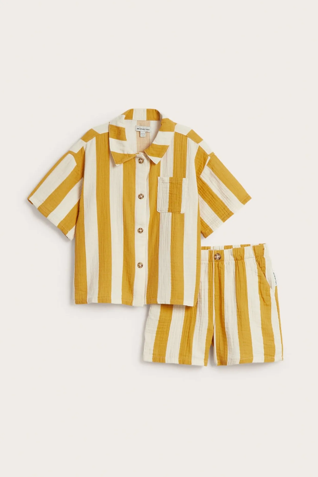 Randigt set i muslin
