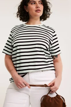 Randig t-shirt i bomull
