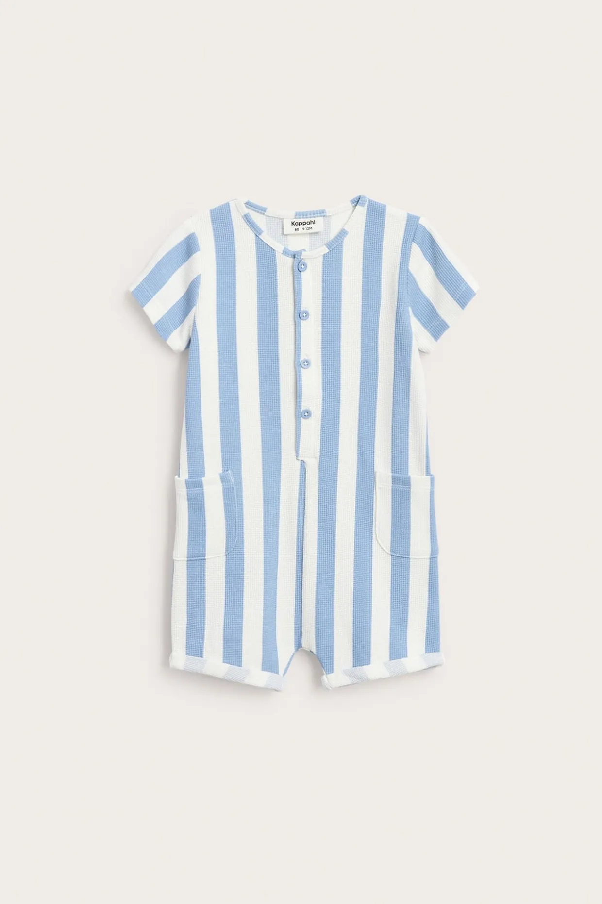 Randig våfflad romper