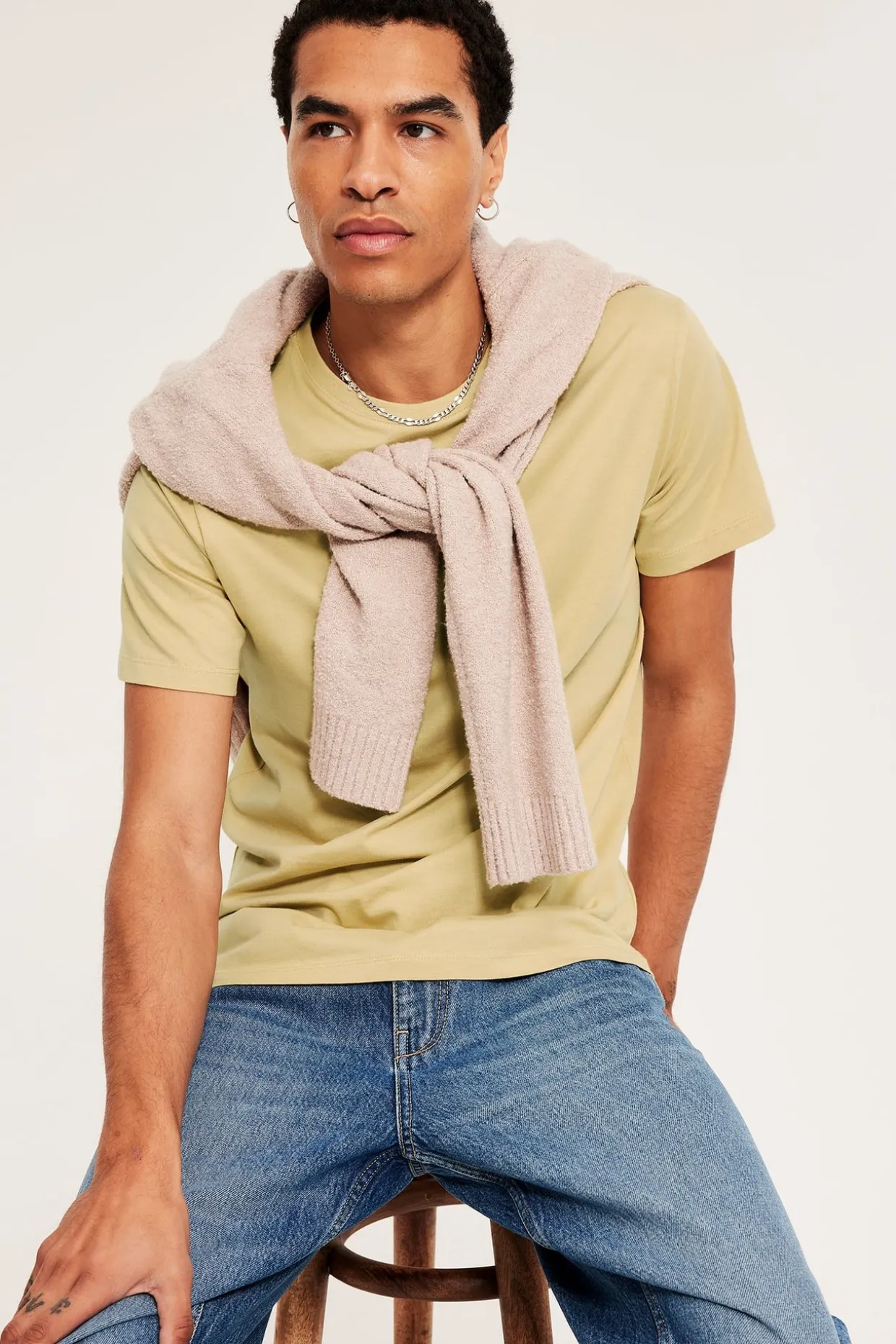 Regular t-shirt i bomull