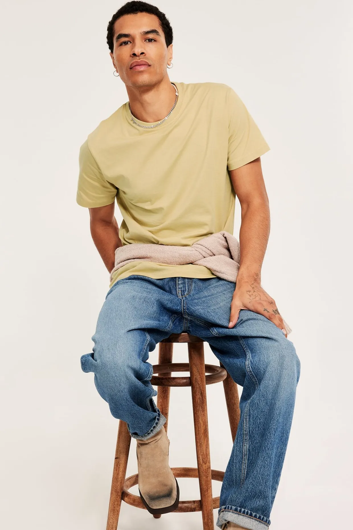 Regular t-shirt i bomull