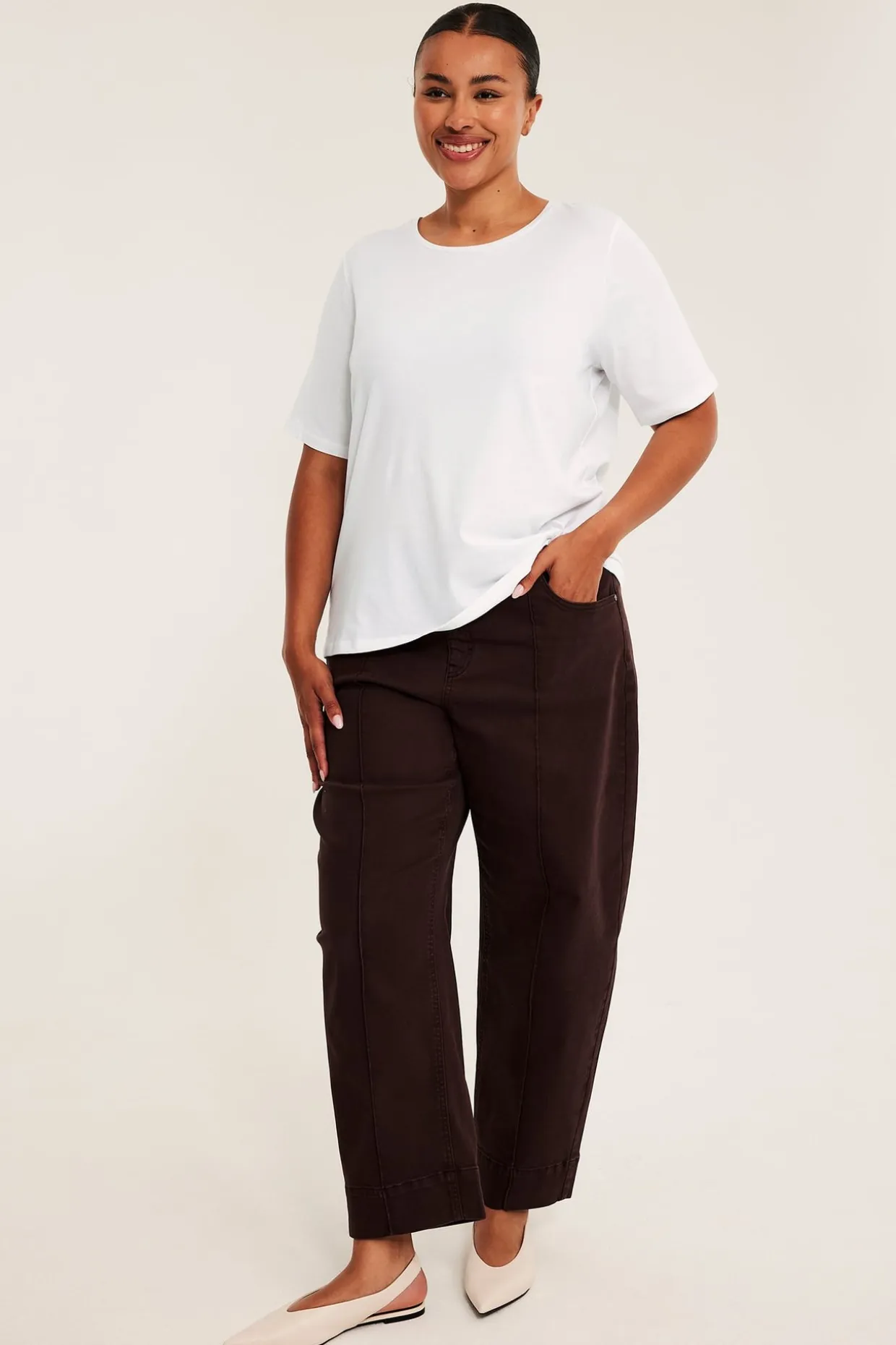 Regular t-shirt i bomull