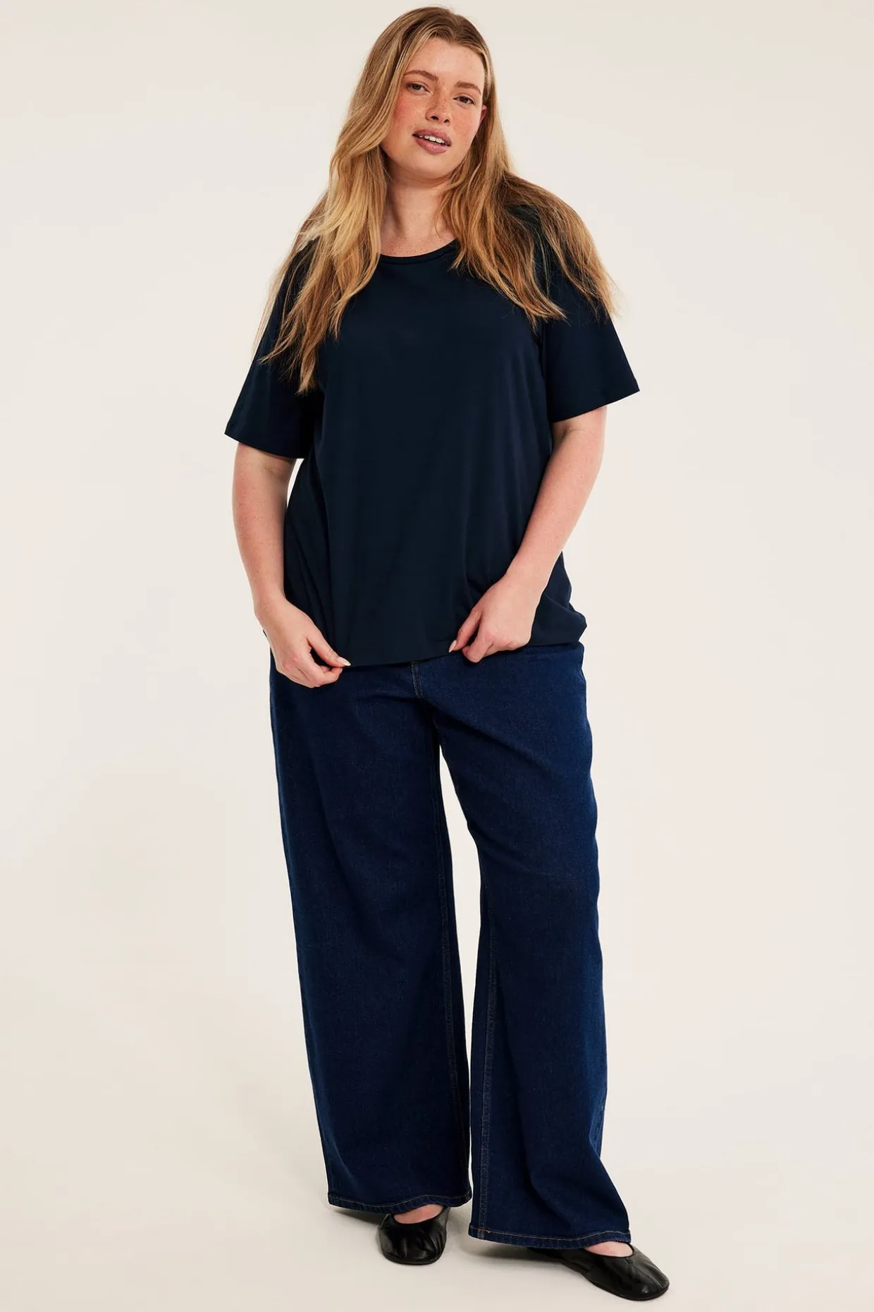 Regular t-shirt i bomull