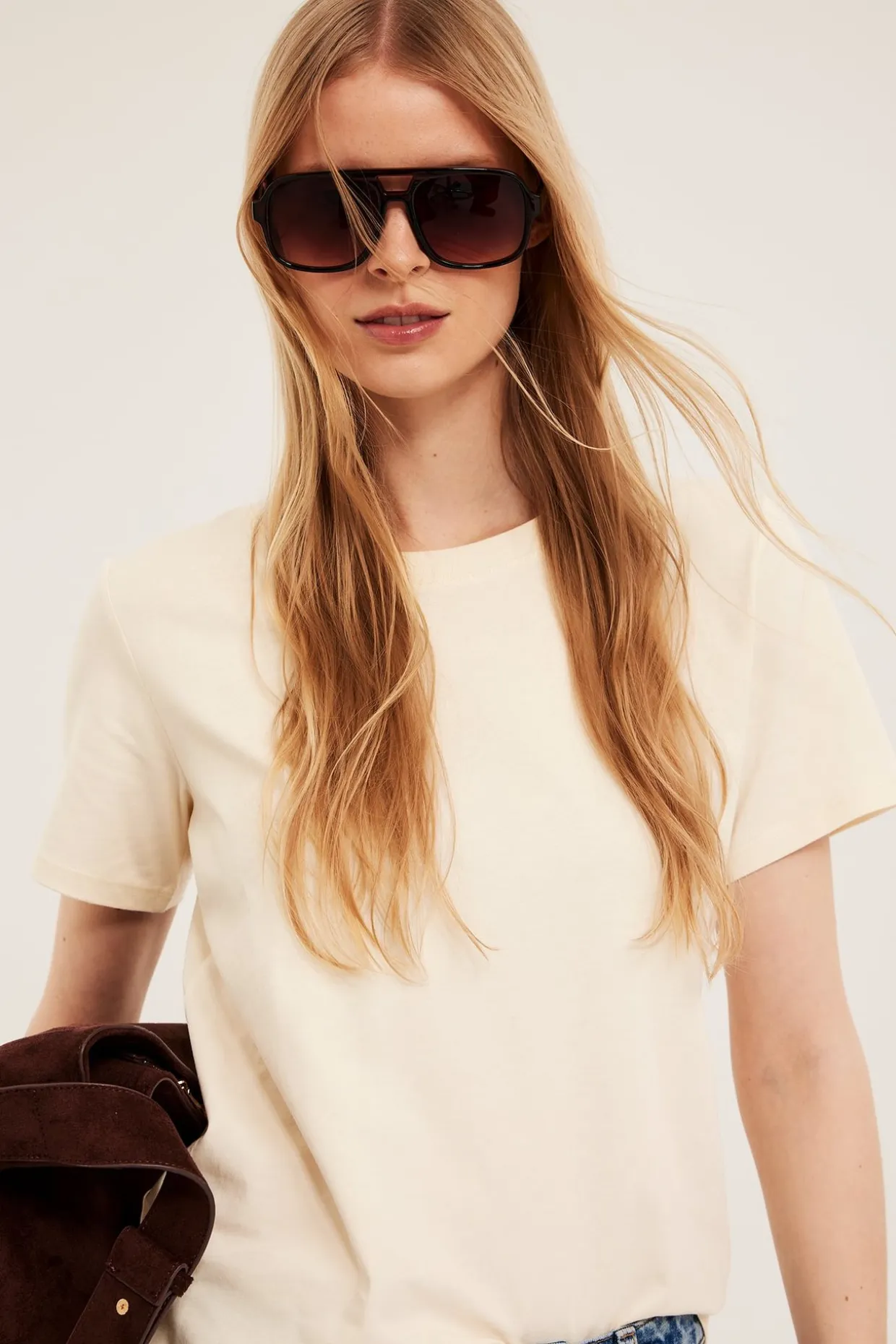 Regular t-shirt i bomull