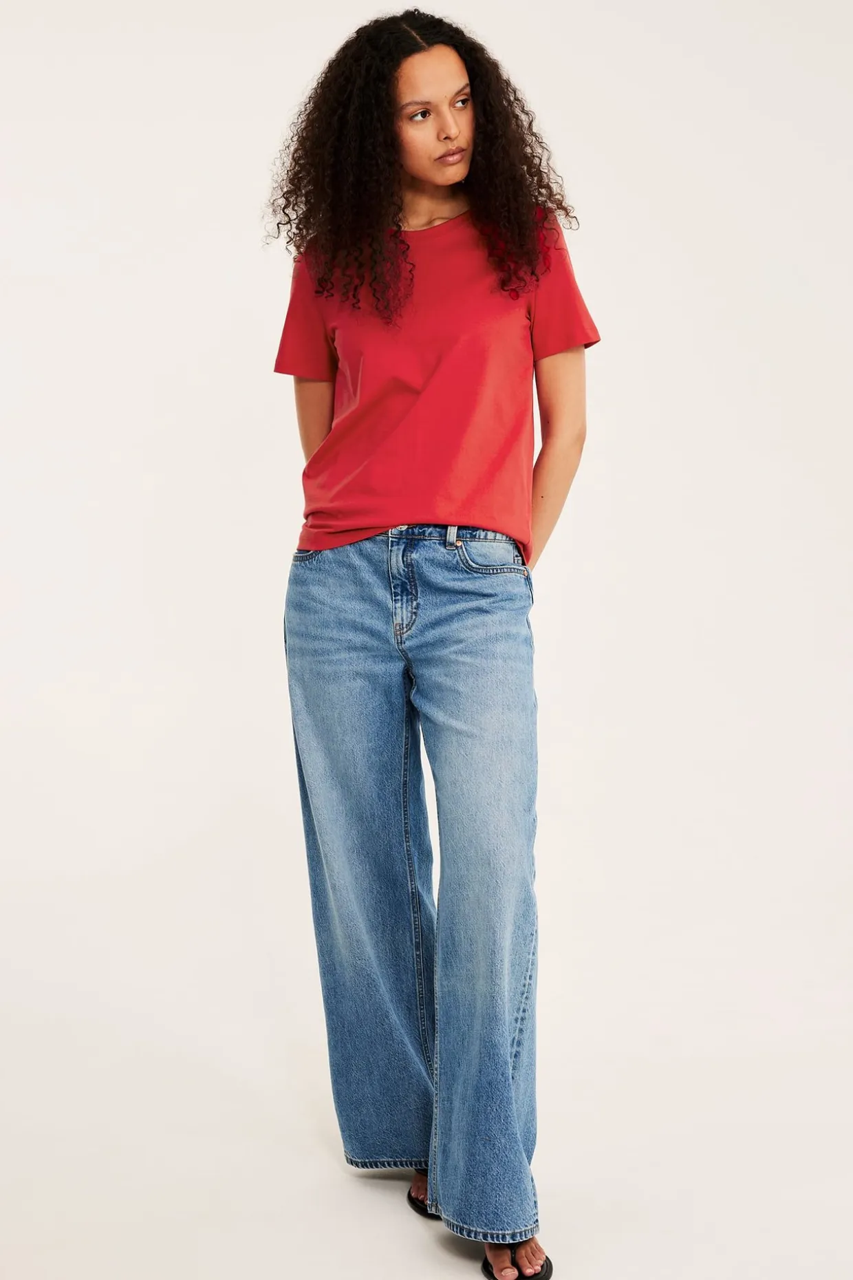 Regular t-shirt i bomull