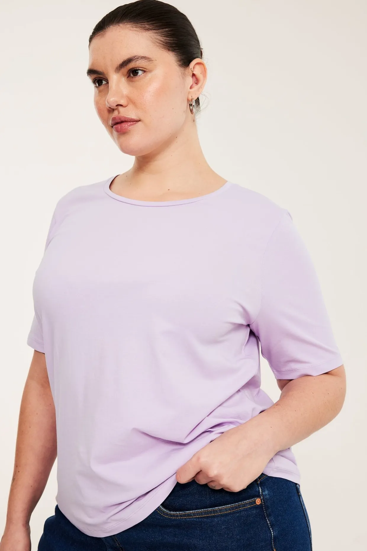 Regular t-shirt i bomull