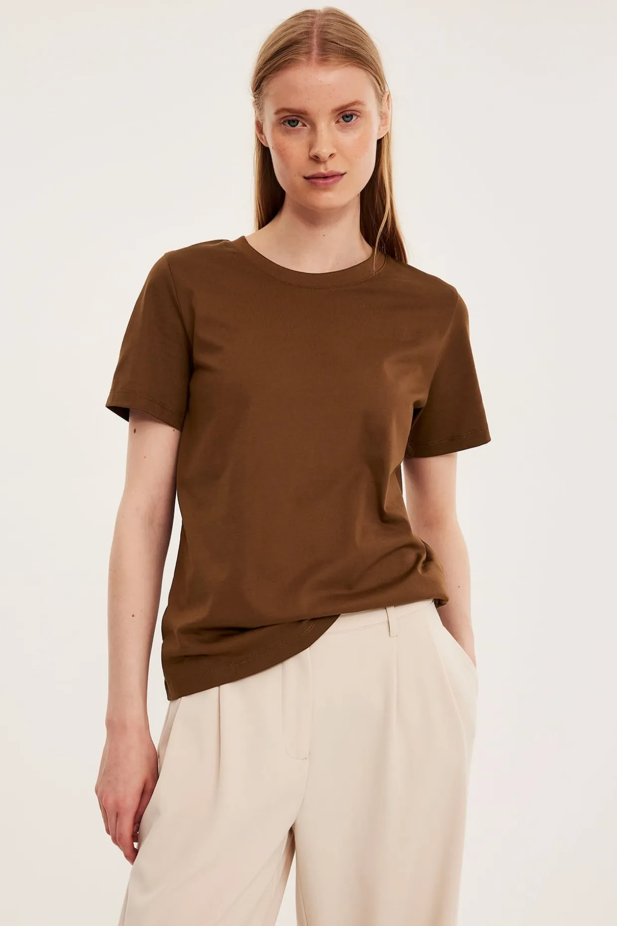 Regular t-shirt i bomull
