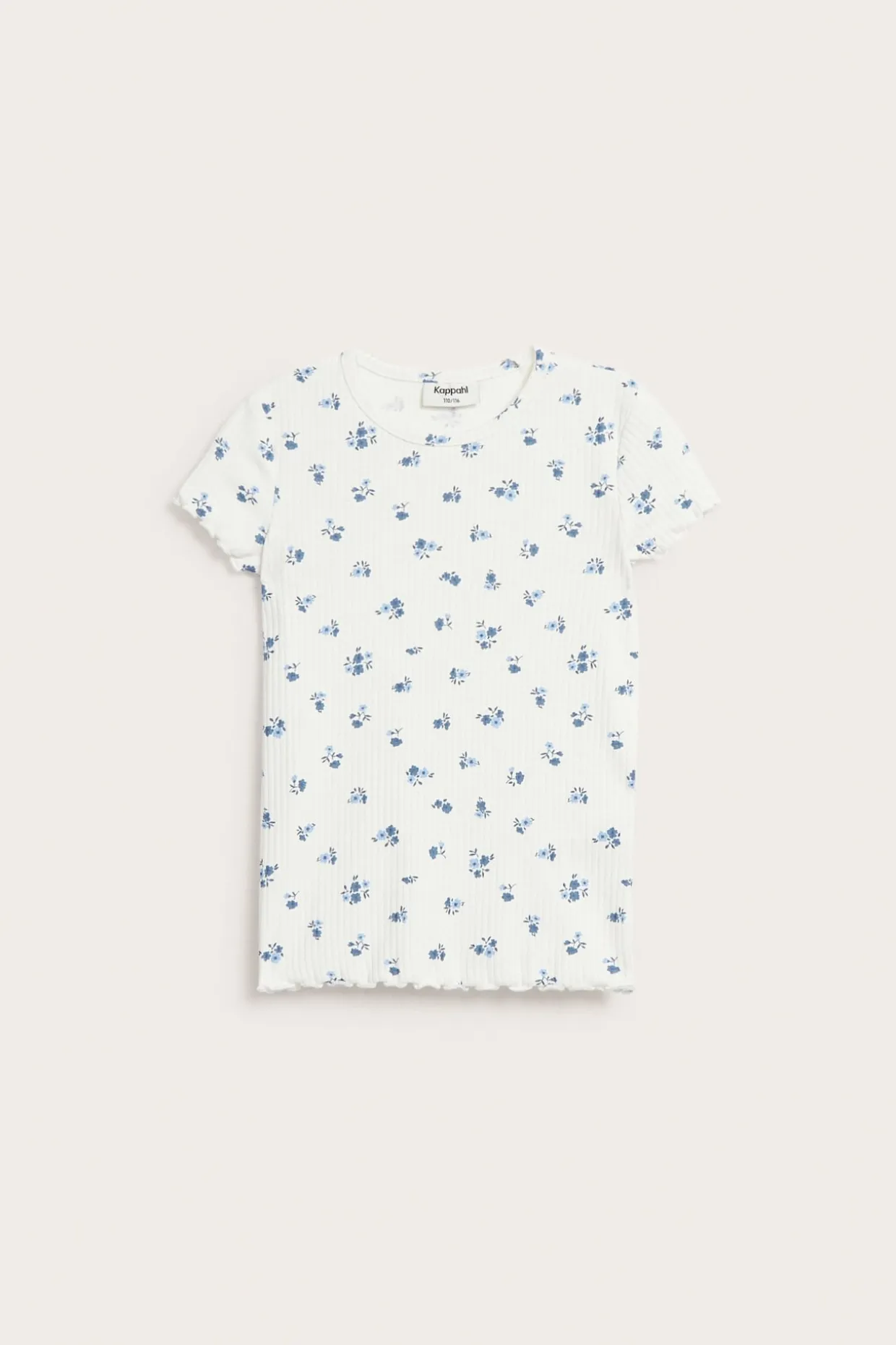 Ribbad blommig topp