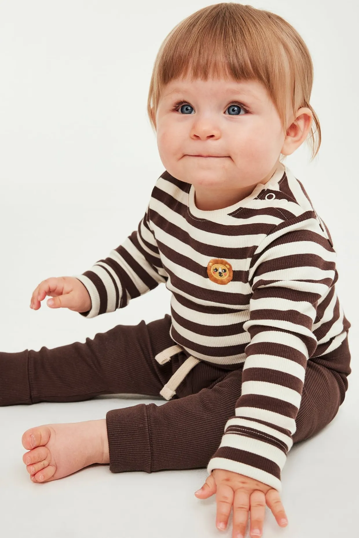 Ribbade babyleggings