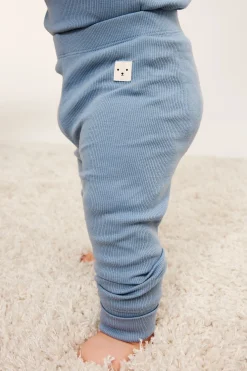 Ribbade leggings med justerbar längd