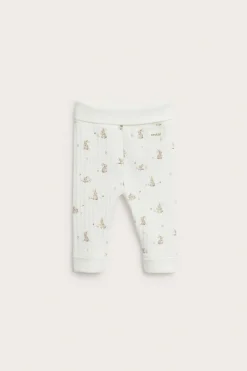 Ribbade leggings med kaniner