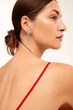 Rosettörhängen med strass