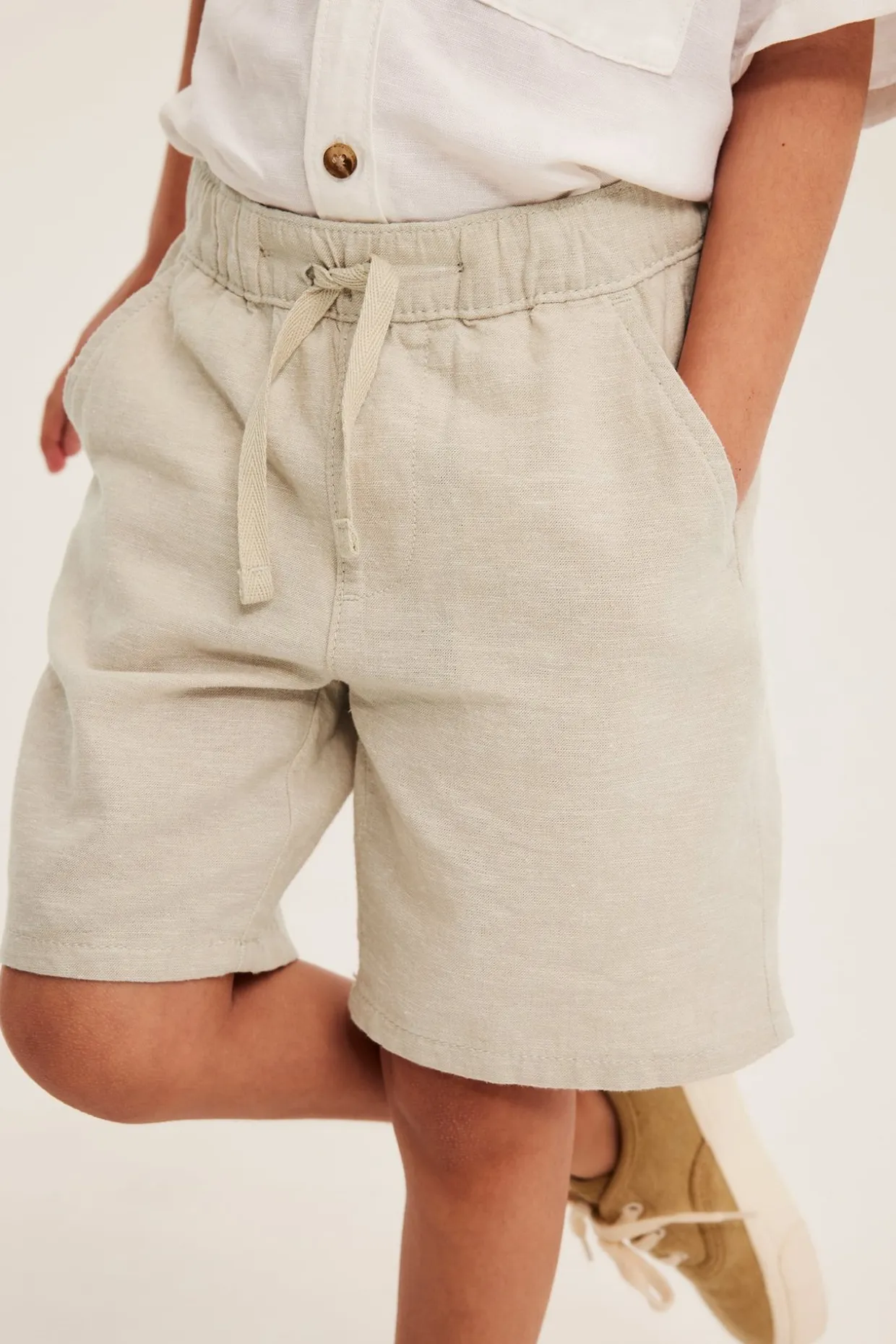 Shorts i linnemix
