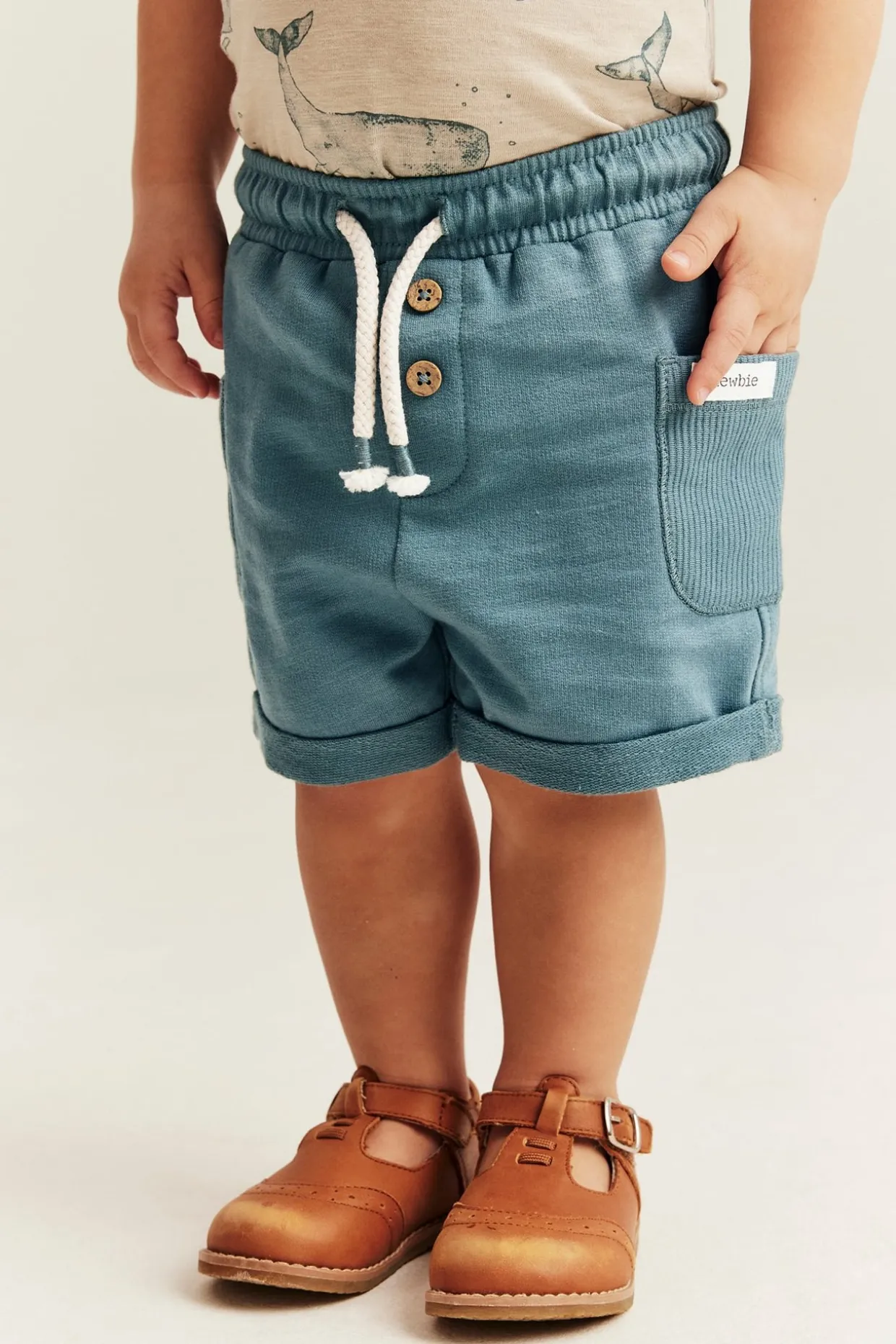 Shorts i slubtrikå