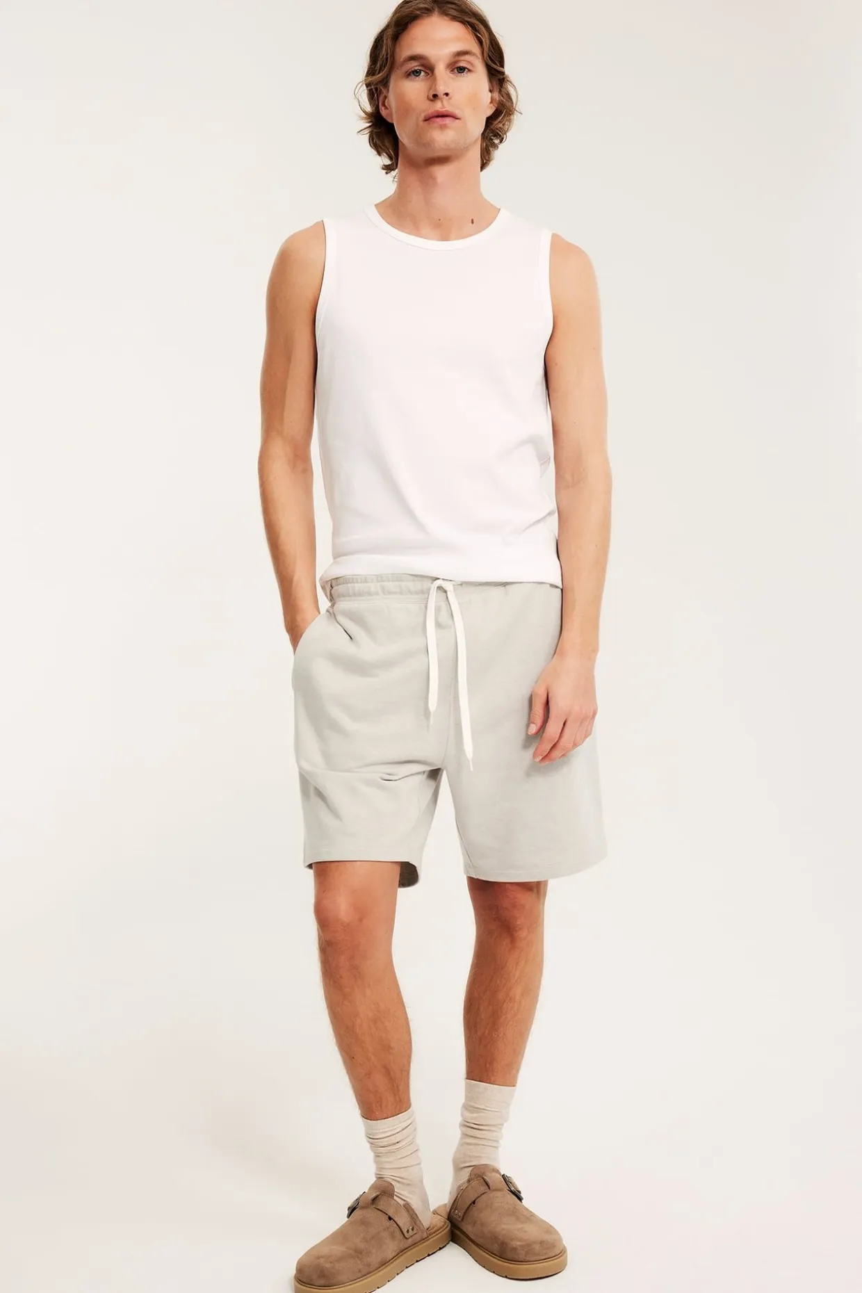 Shorts i sweatshirtmaterial