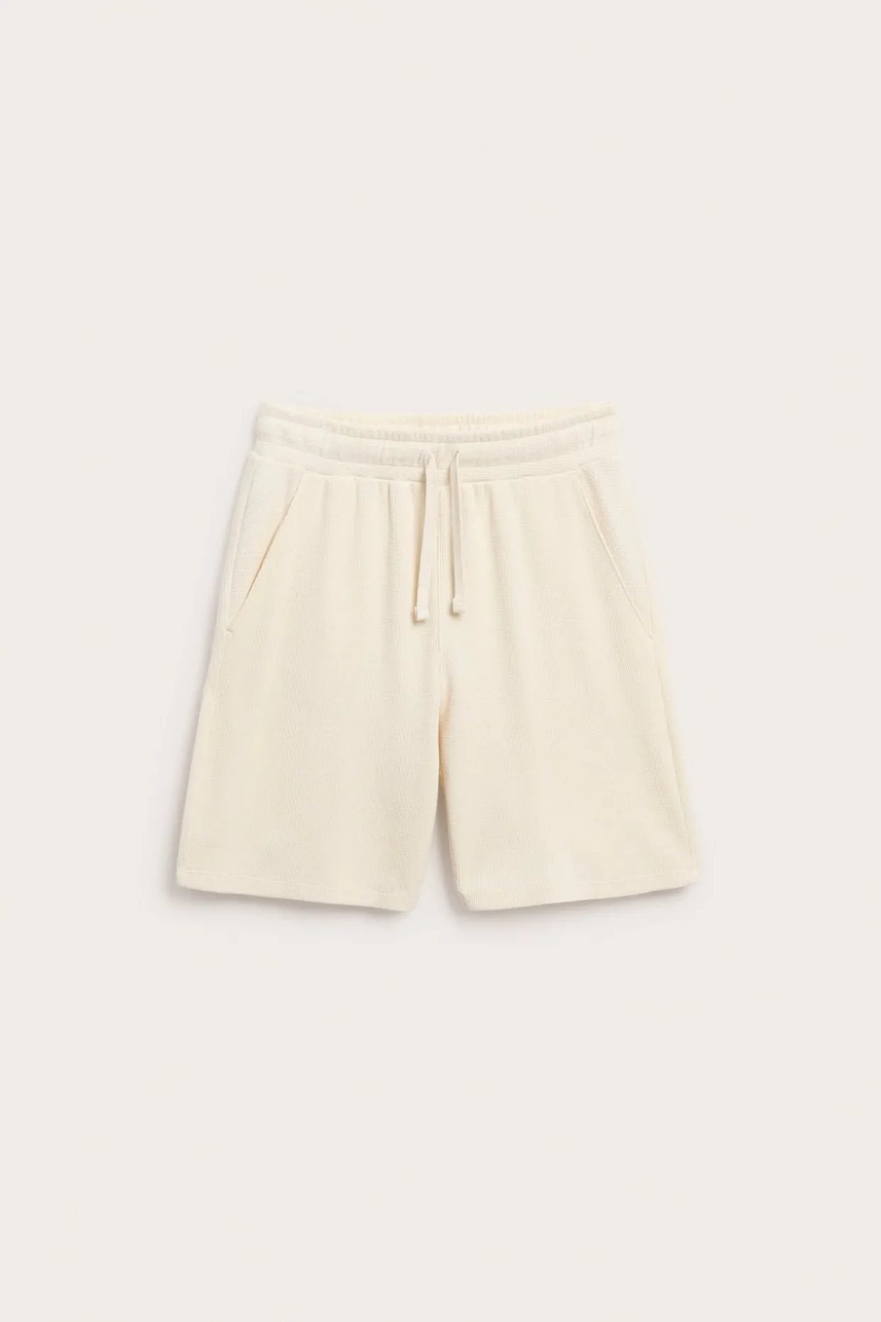 Shorts i våfflad bomull