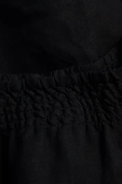 Shorts i viskos och linnemix