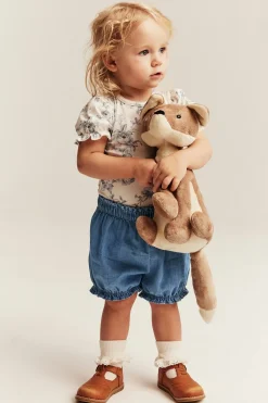 Shorts i vävd denim