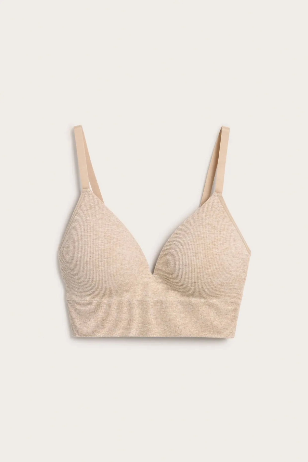 Soft ribbad seamless bh
