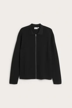 Stickad cardigan med dragkedja