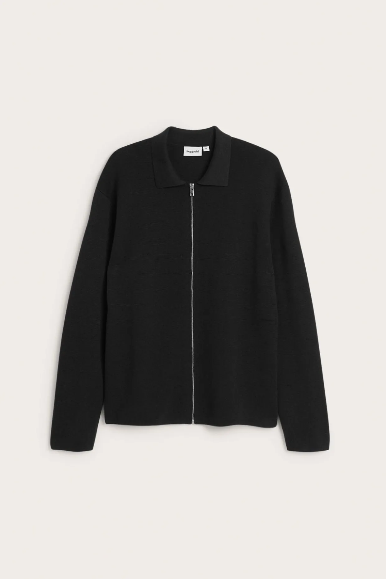 Stickad cardigan med dragkedja