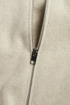Stickad cardigan med dragkedja