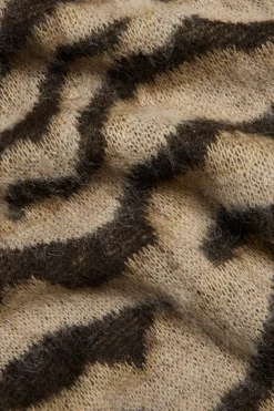 Stickad kjol i zebra mönster