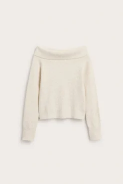 Stickad off shoulder-tröja
