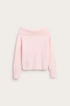 Stickad off shoulder-tröja