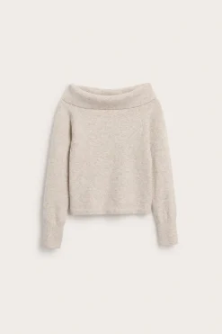 Stickad off shoulder-tröja