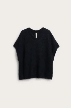 Stickad topp i mohairmix