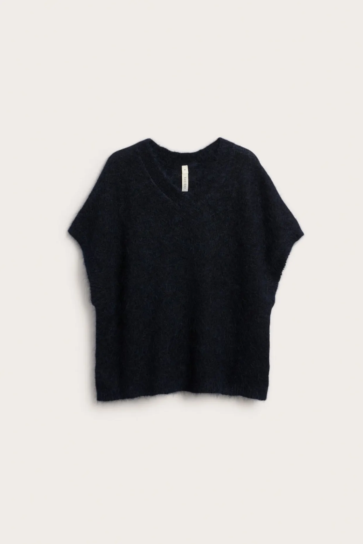 Stickad topp i mohairmix
