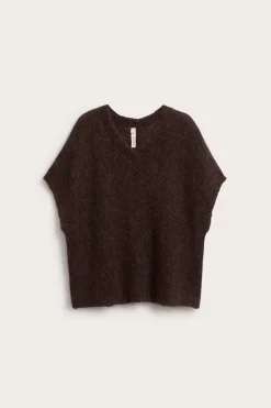 Stickad topp i mohairmix