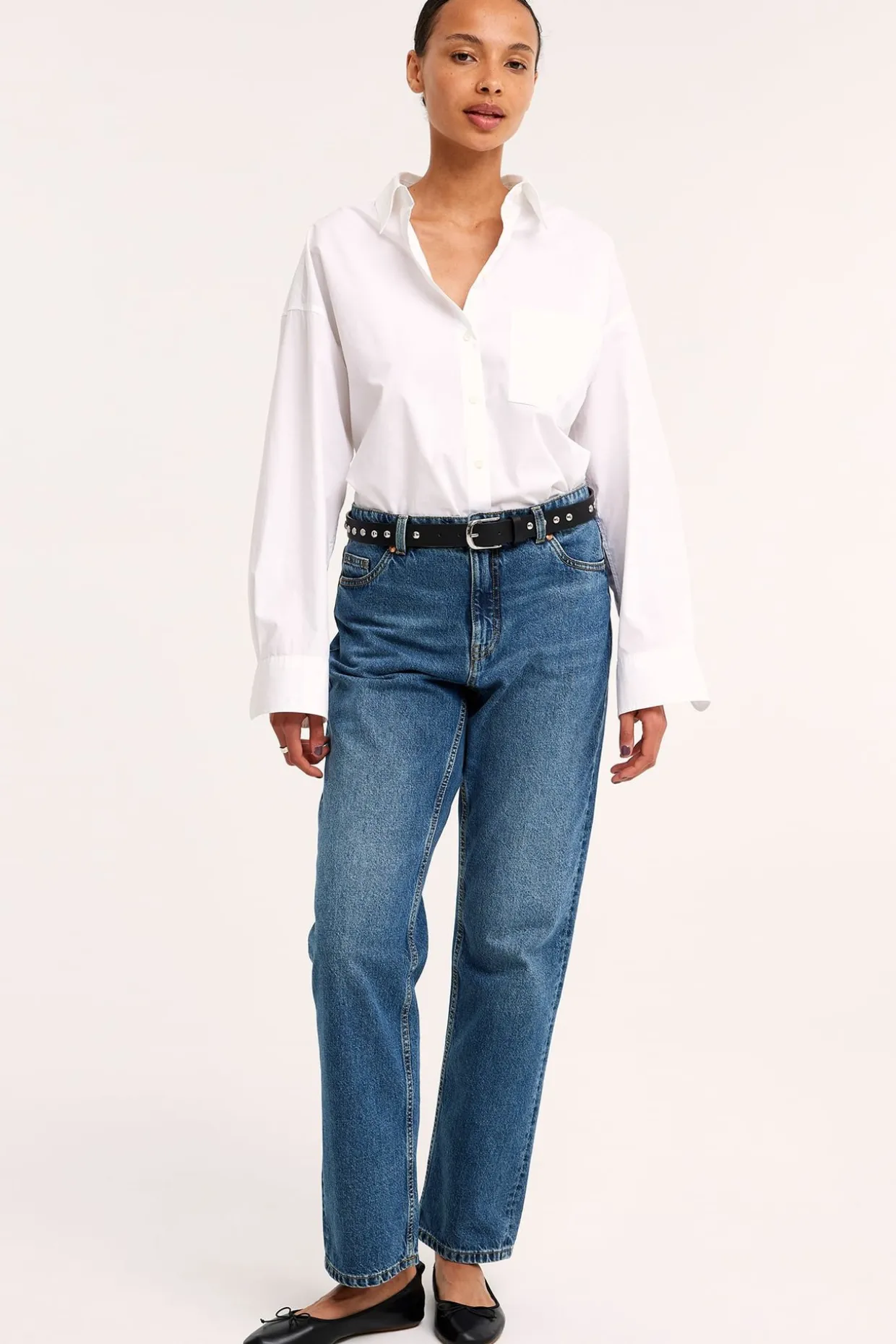 Straight jeans high waist
