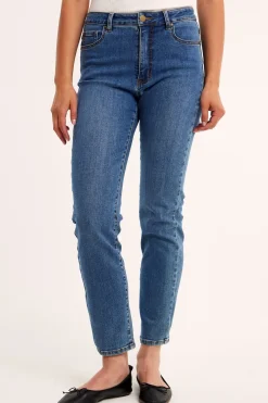 Straight jeans high waist