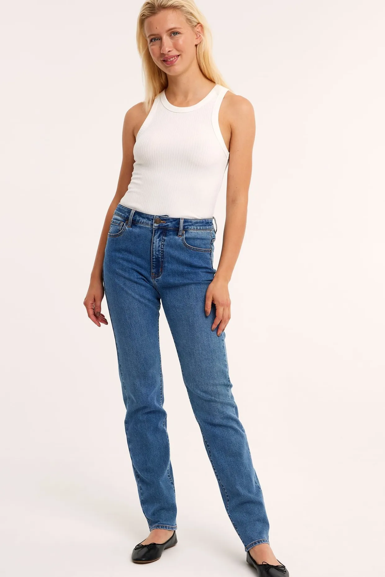 Straight jeans high waist long leg