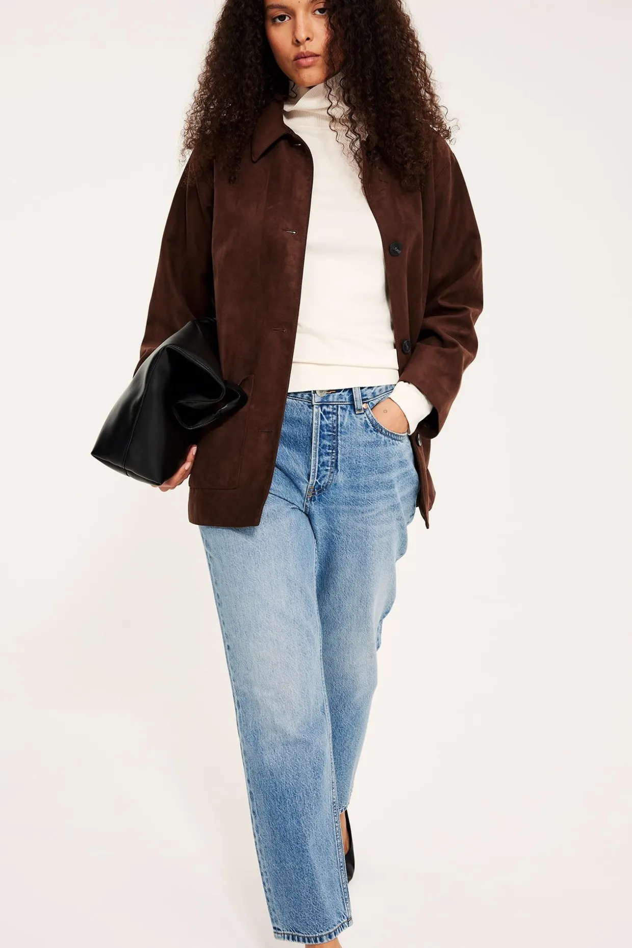 Straight jeans high waist non stretch