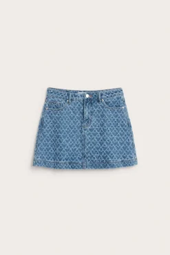 Strukturerad jeanskjol