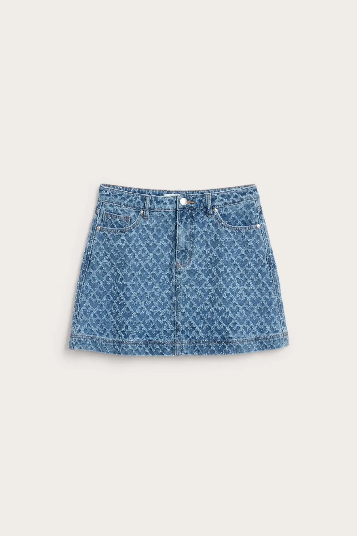 Strukturerad jeanskjol