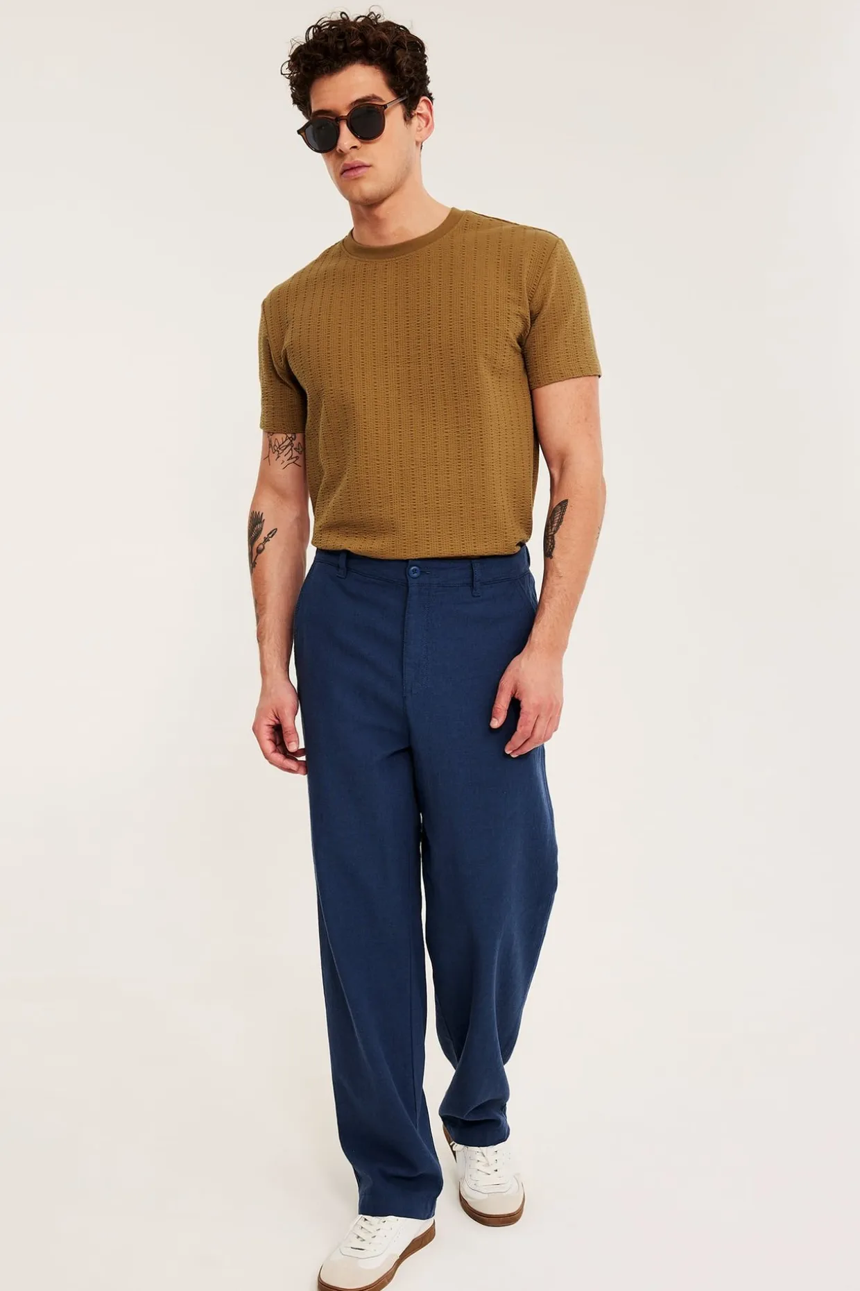 Strukturmönstrad t-shirt regular fit