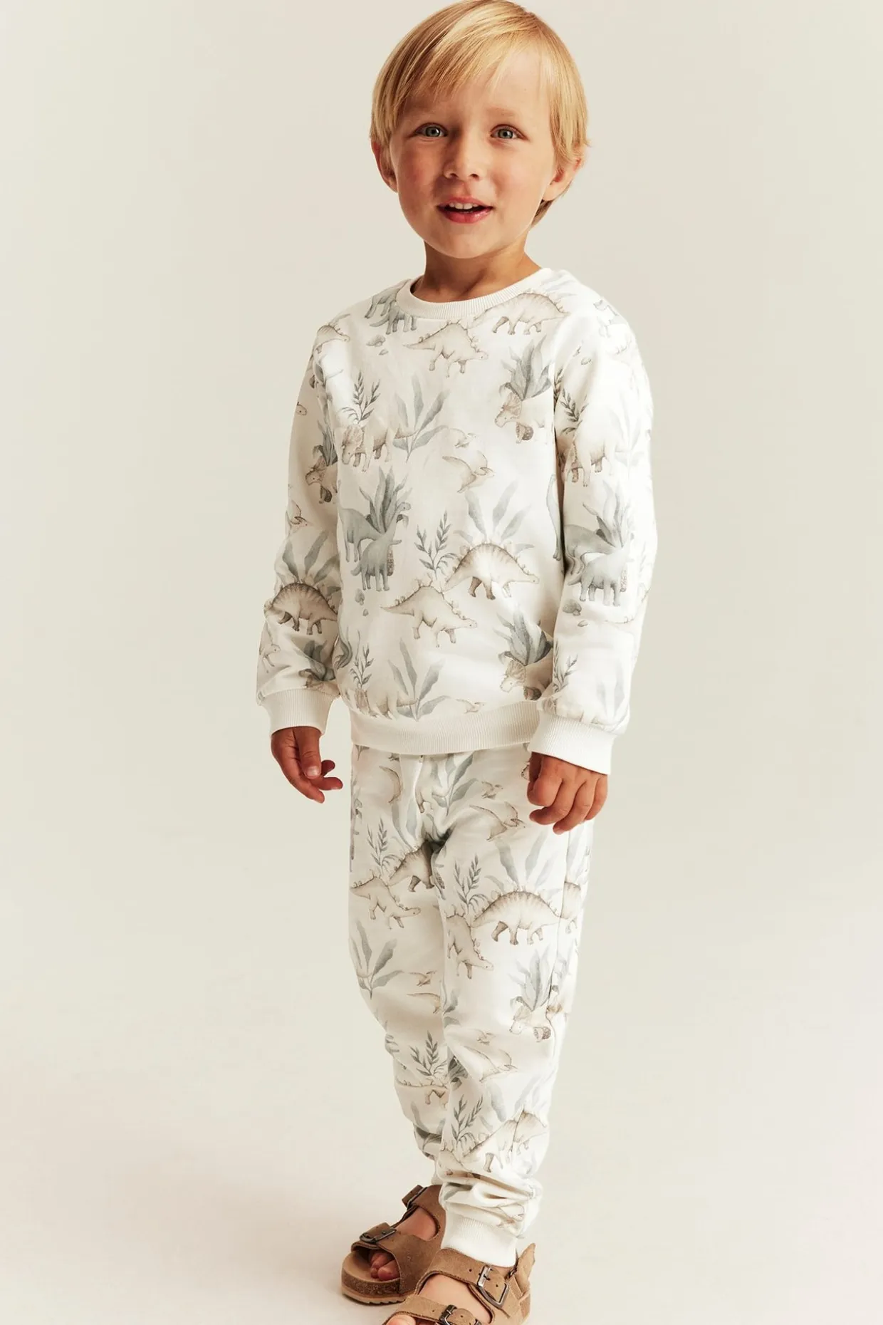 Sweatshirt med dinosaurier