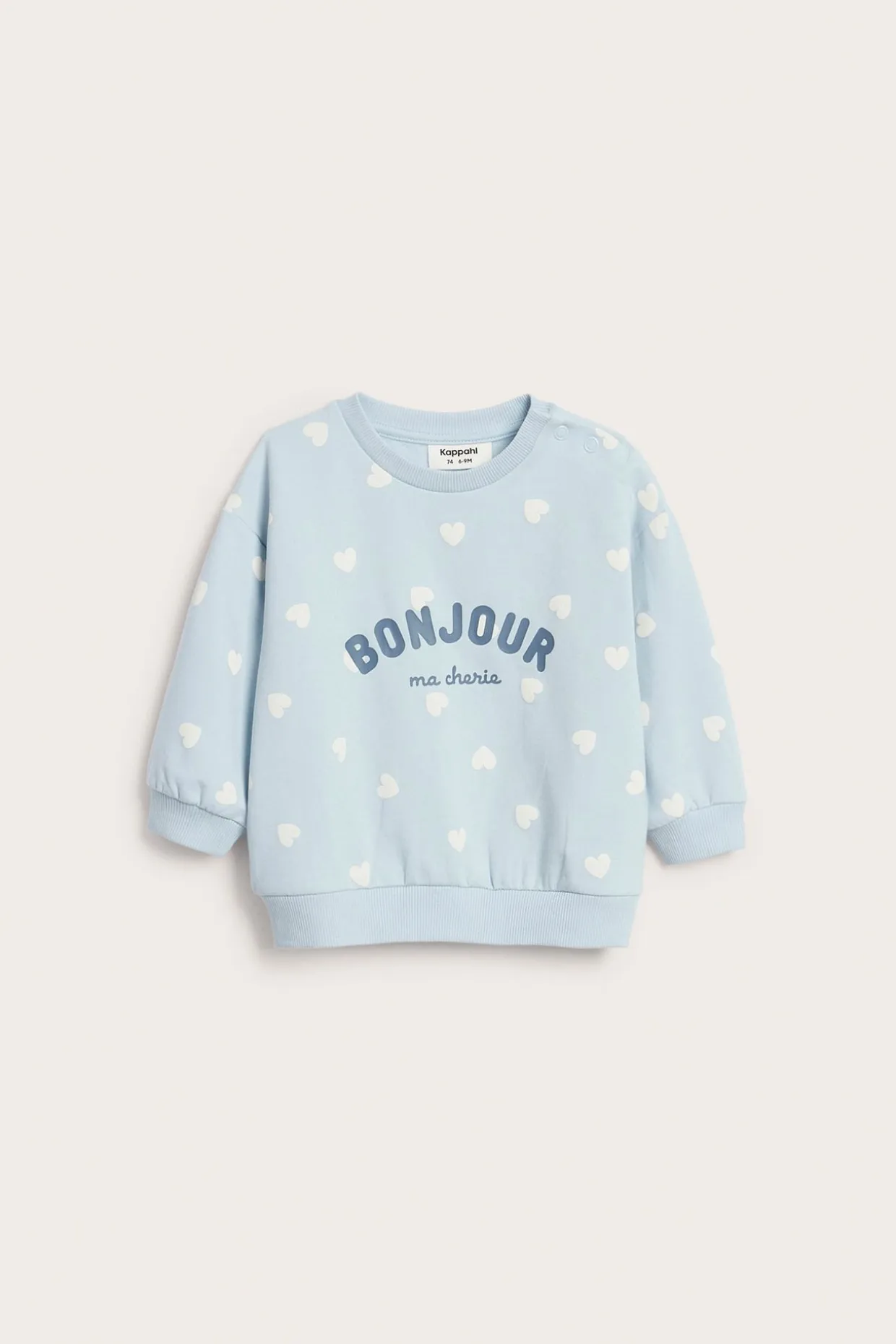 Sweatshirt med hjärtan