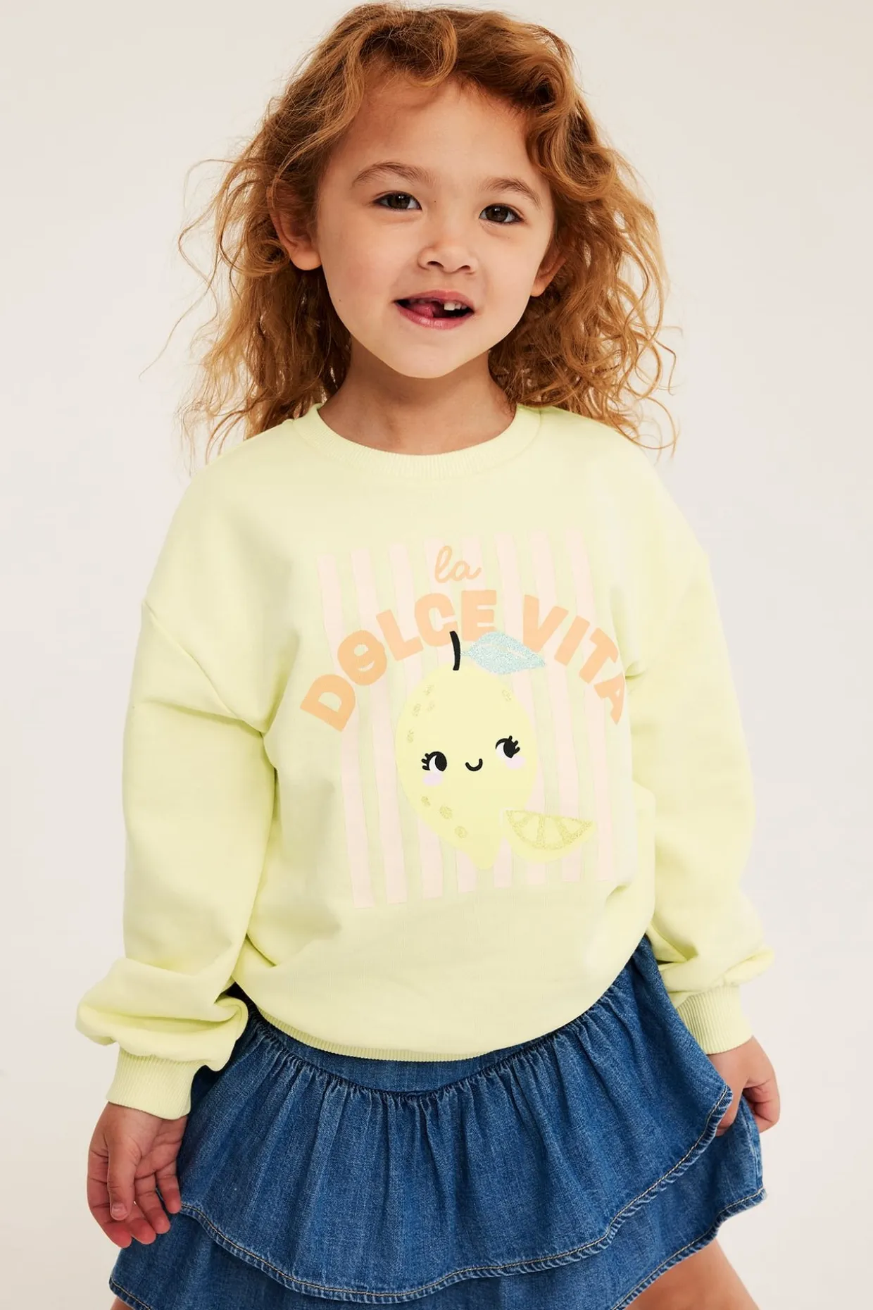 Sweatshirt med tryck