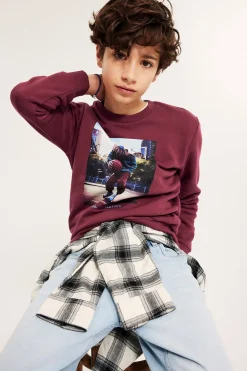 Sweatshirt med tryck