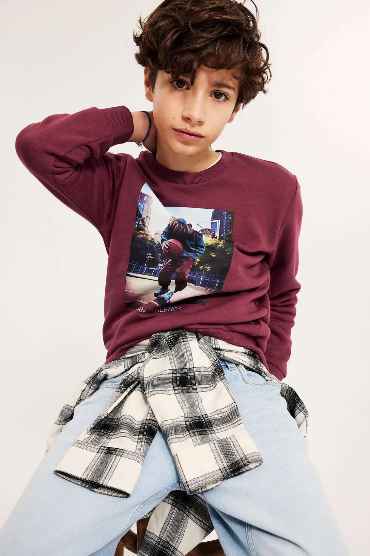Sweatshirt med tryck
