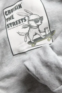 Sweatshirt med tryck